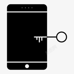 码字锁定电话访问代码图标高清图片