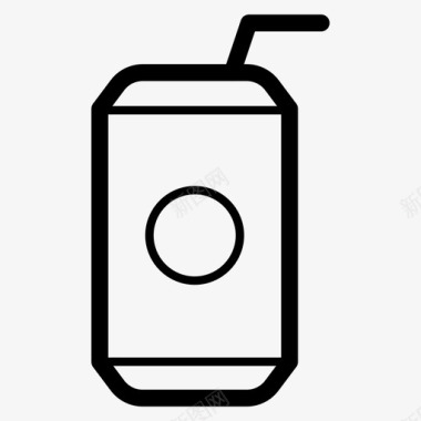 冷饮冷饮罐头吸管图标图标