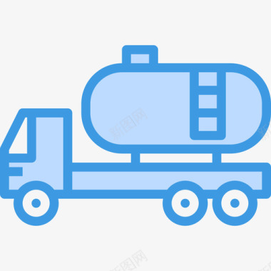 油罐车工业16蓝色图标图标