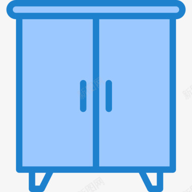 家具饰品衣柜家具和家居26蓝色图标图标
