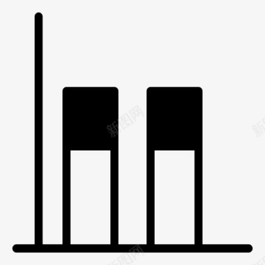 条形柱图表垂直图标图标