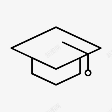 毕业帽学士帽子图标图标