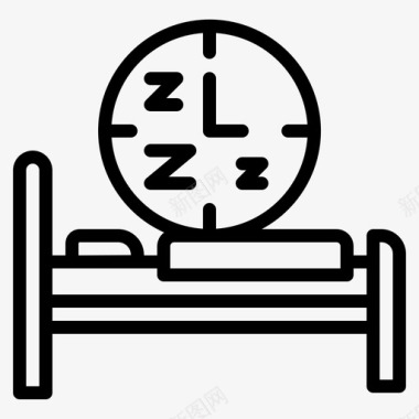 睡觉时间卧室休息时间图标图标