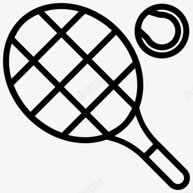 网球运动健身图标图标
