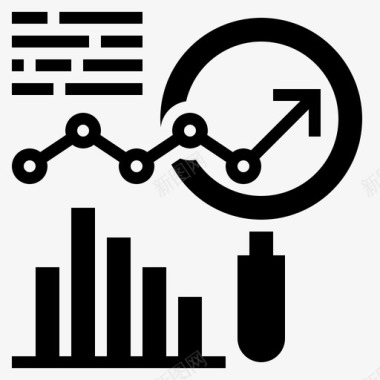 科技灰背景基准分析搜索引擎优化图标图标