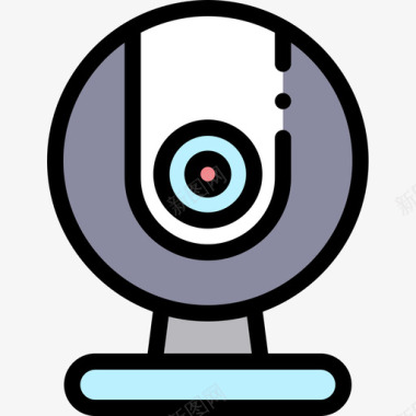 彩色水晶图标线性彩色70电子凸轮图标图标