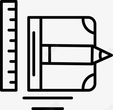 铅笔教育规模图标图标