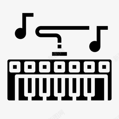 电子琴乐队娱乐图标图标