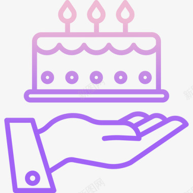 生日派对和生日蛋糕图标图标