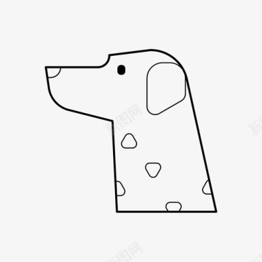 斑点狗品种狗图标图标