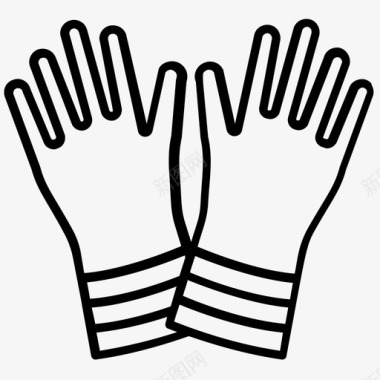 手保护工作手套护手手套手保护图标图标