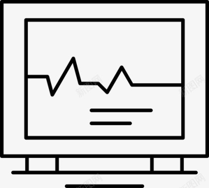 医疗健康器材心电图健康保健图标图标