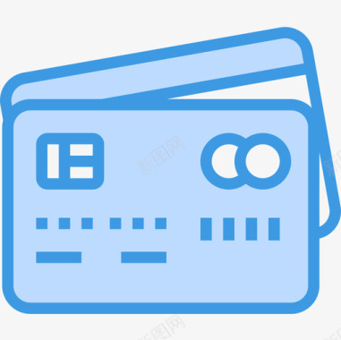 信用卡机信用卡商务260蓝色图标图标