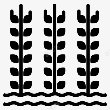 有机水稻载体农作物谷物图标图标