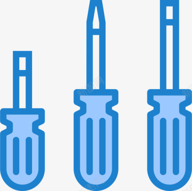 螺丝刀螺丝刀89号结构蓝色图标图标