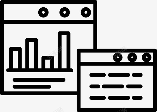 智能手机与信息图表网站浏览器图表图标图标