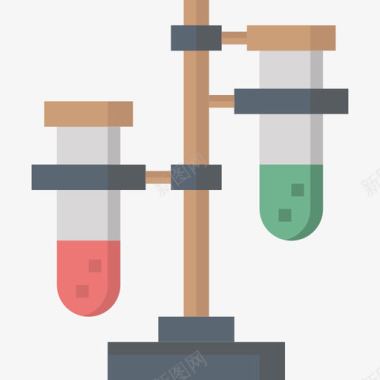 遗传学研究试管遗传学和生物工程2扁平图标图标
