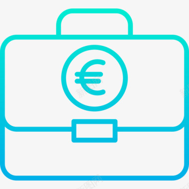 公文包商务353渐变色图标图标