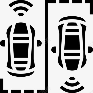 无人驾驶汽车智能汽车2字形图标图标