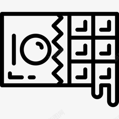 巧克力德芙巧克力棒冰淇淋20直线型图标图标