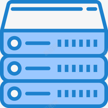 服务器计算机硬件15蓝色图标图标