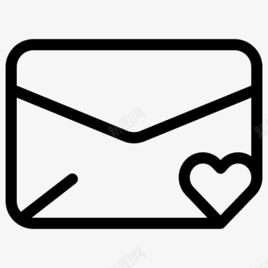 情书电子邮件信封图标图标