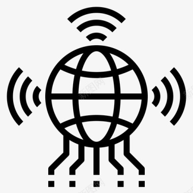 WIFI科技物联网连接互联网图标图标