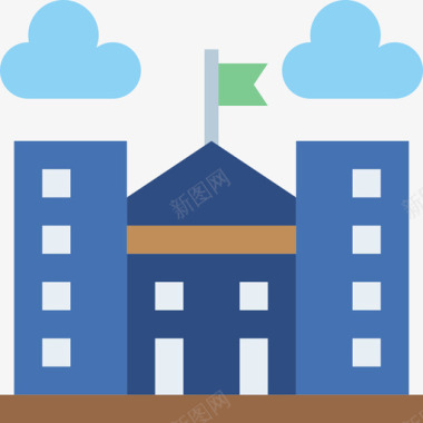 建筑与城市现代教育2平面图标图标