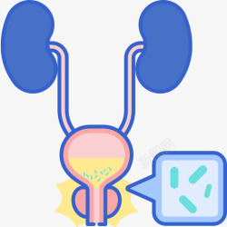 尿路感染尿路感染健康50线颜色图标高清图片