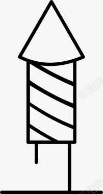 圣诞节烟火礼炮图标图标