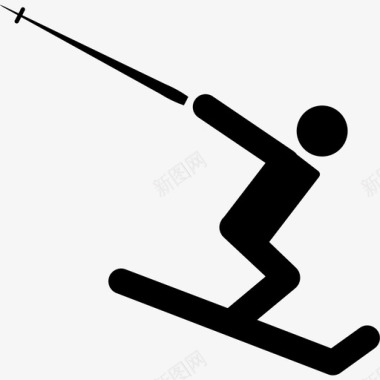 滑雪活动极限图标图标
