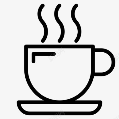 咖啡杯热饮茶图标图标