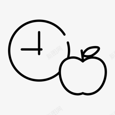 苹果钟时间手表图标图标