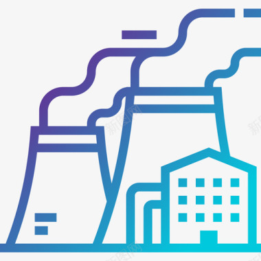 核电站核电站工业49梯度图标图标
