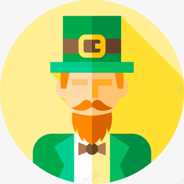 火焰小图标爱尔兰小妖精5平坦图标图标