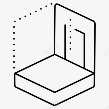 广告宣传方案建筑三维概念图标图标