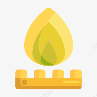 天然气火焰天然气油气平板图标图标
