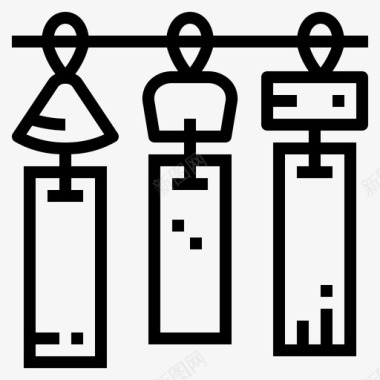 日本寿司风铃日本43直线型图标图标
