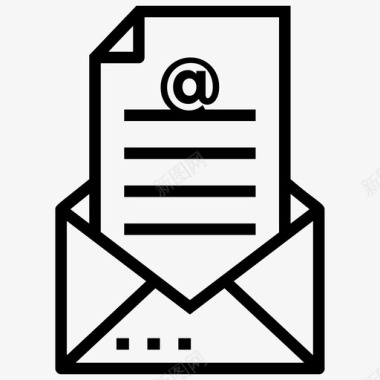 矢量商务信息商务电子邮件商务信函商务信息图标图标