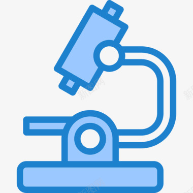 显微镜科学73蓝色图标图标