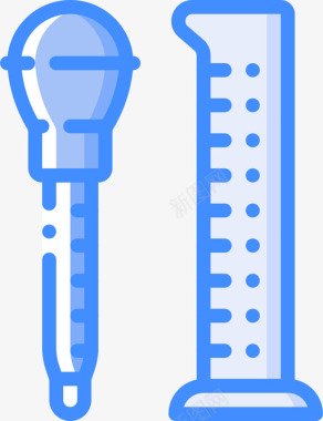 试管蒸馏和酿造4蓝色图标图标
