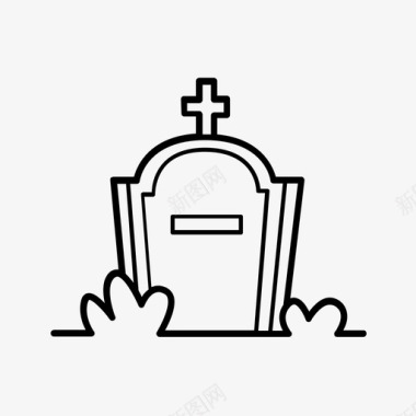 万圣节坟墓节日鬼魂图标图标