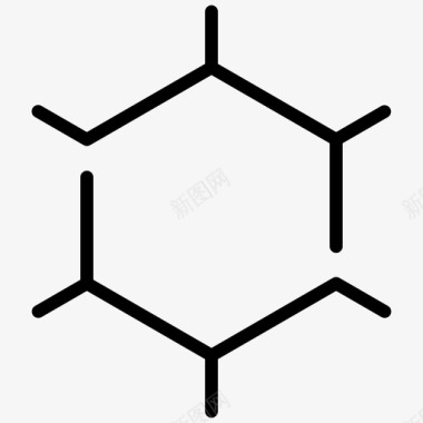 飞形六角形化学反应图标图标