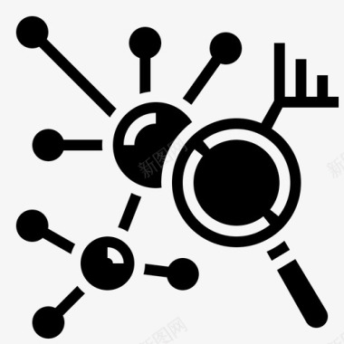 详细结构分子原子生物技术图标图标