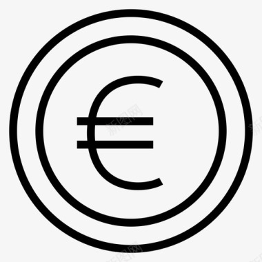 火焰欧元图标硬币货币欧元图标图标