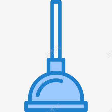 水管爆裂柱塞水管工4蓝色图标图标