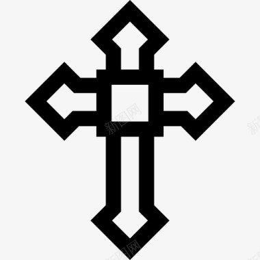 十字架十字架霍利10号直线型图标图标