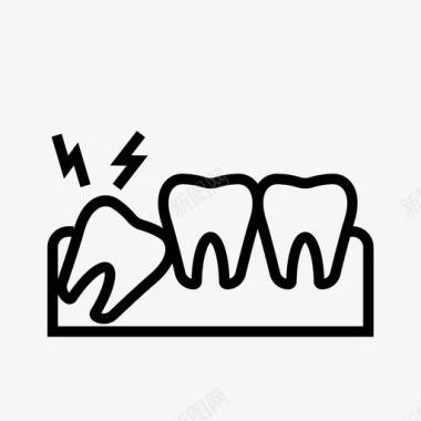 智齿牙痛牙痛牙齿图标图标