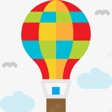 大气球气球旅行177平顶图标图标