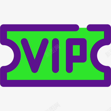 vip盒子Vip生日109直线颜色图标图标